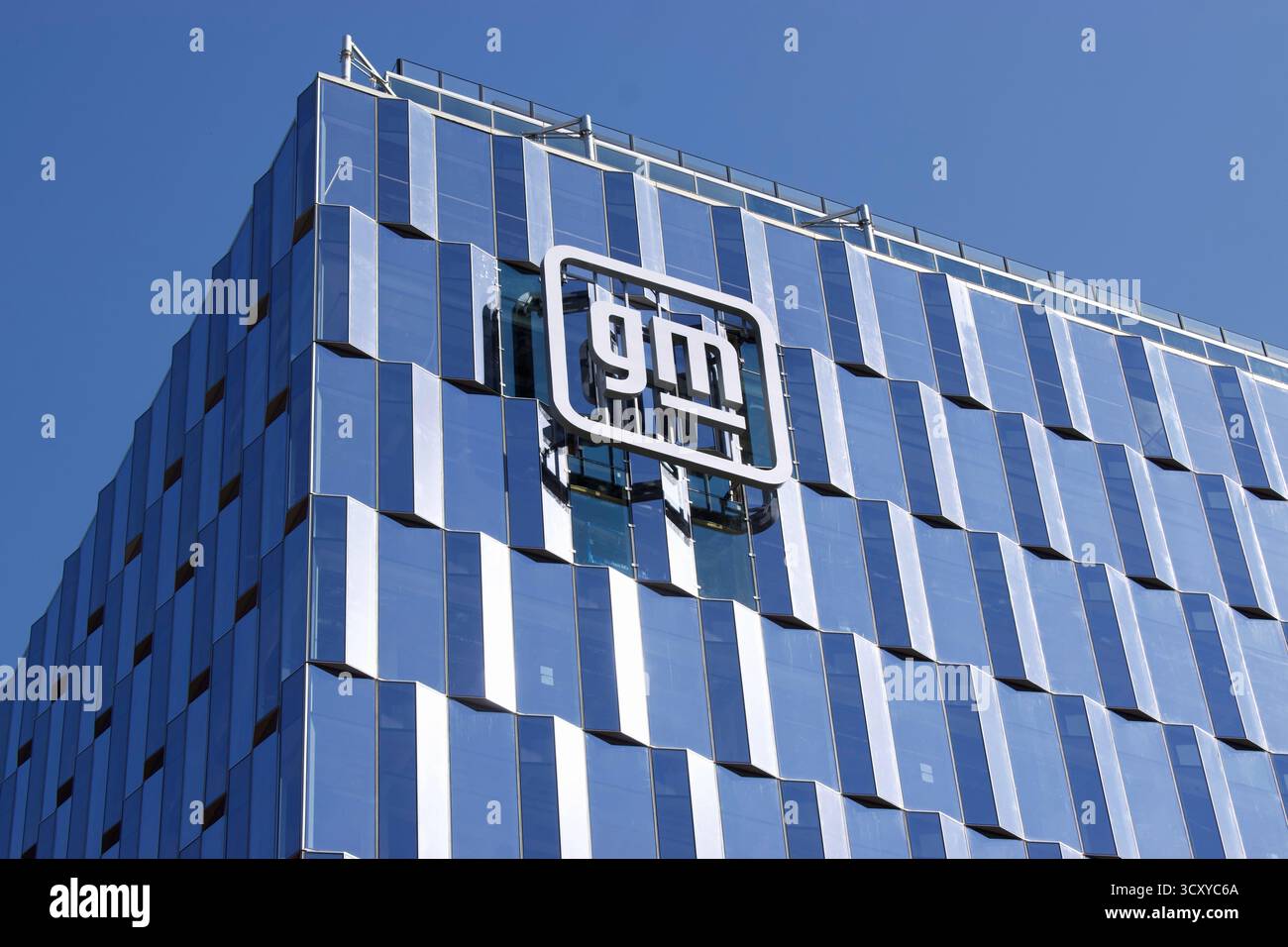 Hauptsitz von GM General Motors in Downtown Detroit, Michigan, Oktober 2025 Stockfoto