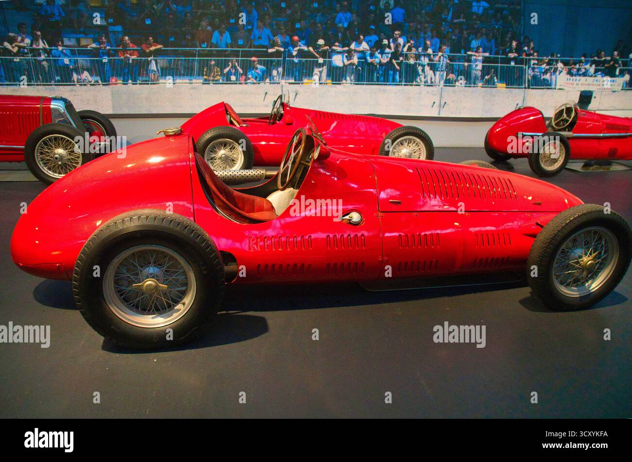 Formel-1-Oldtimer im National Automobile Museum in Mulhouse, Elsass, Frankreich Stockfoto
