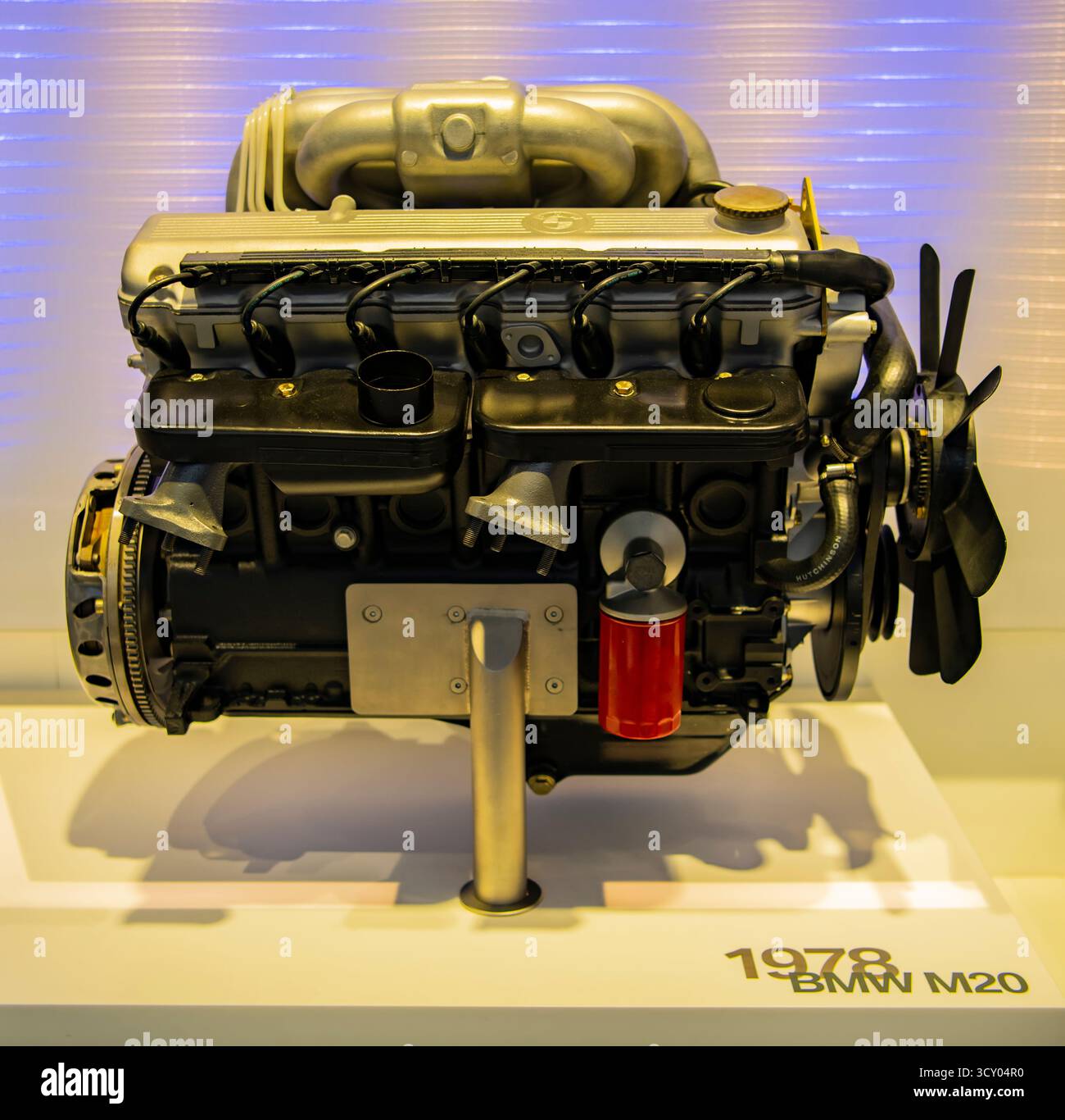 BMW M20 Motor im BMW Museum in München Stockfoto