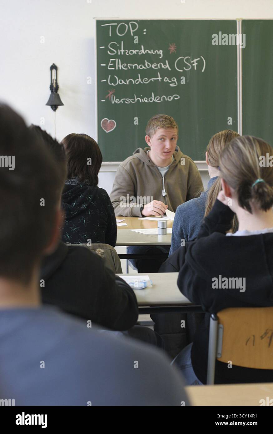 Kostenloser Unterricht von Schülern der zehnten Klasse an der Fritz-Karsen-Gesamtschule in Berlin-Britz Stockfoto