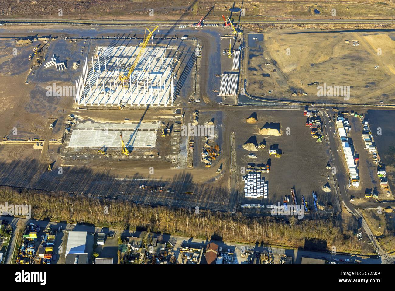 Luftaufnahme, Logport V, Weierheide Waldteichstraße, Einzelhandelskette Edeka Rhein-Ruhr, neues Zentrallager im Norden von Oberhausen, Sterkrade, Oberh Stockfoto