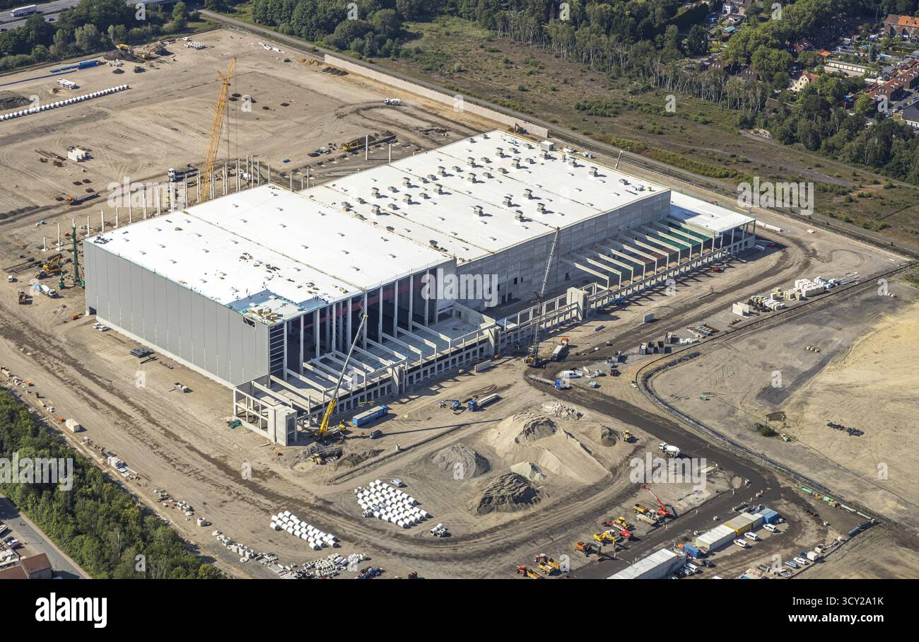 Luftaufnahme, Oberhausen, Logport V, duisport, Gewerbegebiet Waldteichstraße, EDEKA-Logistik-ZENTRUM, Sterkrade, Ruhrgebiet, Nordrhein-Westfalen Stockfoto