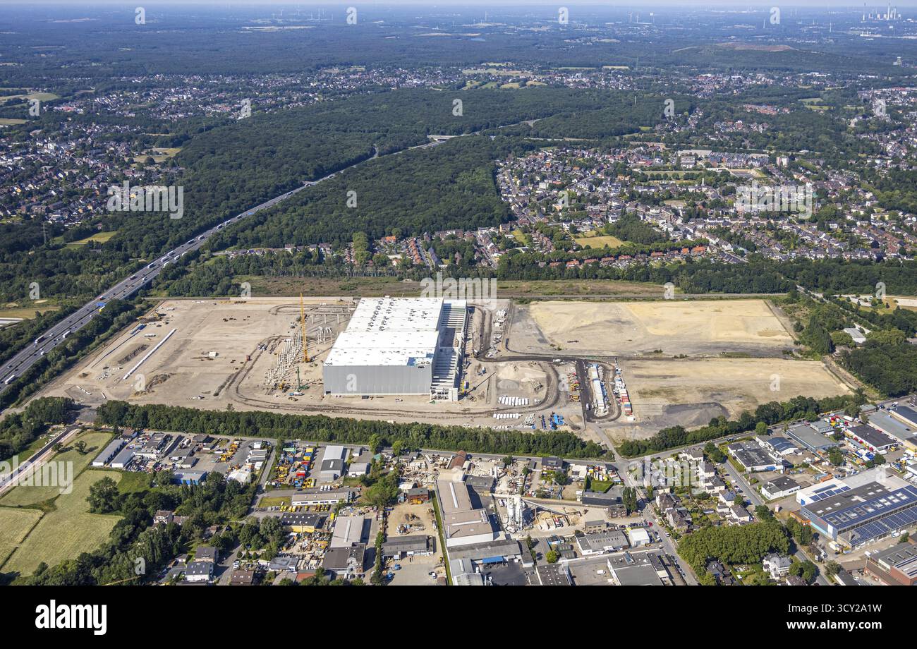 Luftaufnahme, Oberhausen, Logport V, duisport, Gewerbegebiet Waldteichstraße, EDEKA-Logistik-ZENTRUM, Sterkrade, Ruhrgebiet, Nordrhein-Westfalen Stockfoto
