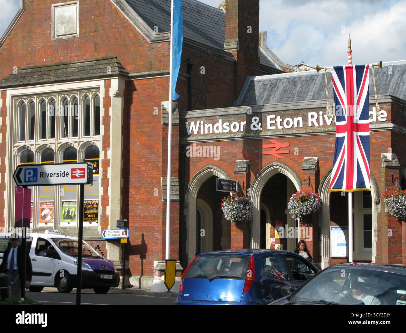 Bahnhof Windsor und Eton Riverside während der Olympischen Spiele 2012 Stockfoto