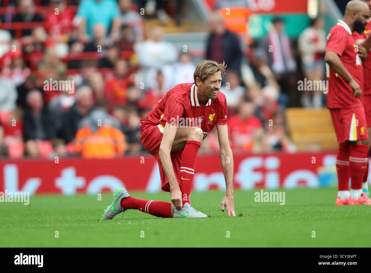 Peter Crouch Liverpool Legends gegen Chelsea Legends Stockfoto