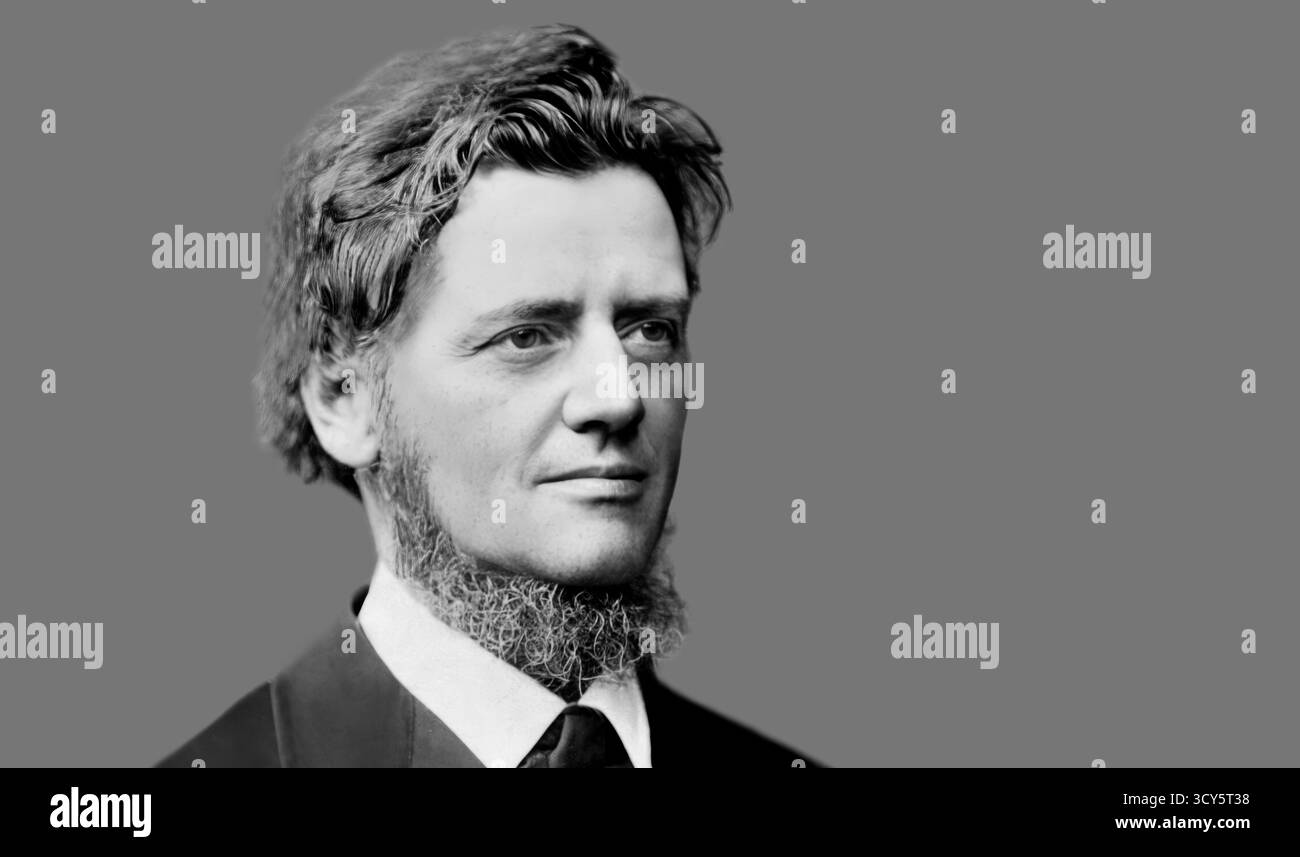 Porträt von Georg Balthazar von Neumayer, Ritter von Neumayer, 1826–1909, deutscher Polarforscher, Geograf und Geophysiker, bekannt für die Zusammenarbeit von Meteorologie und wissenschaftlichen Beobachtungen, digital optimiert Stockfoto