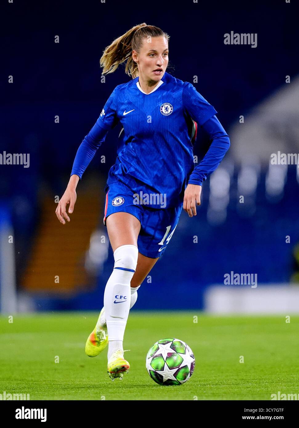 Nathalie Bjorn von Chelsea während des Spiels der UEFA Women's Champions League in Stamford Bridge, London. Bilddatum: Mittwoch, 15. Oktober 2025. Stockfoto