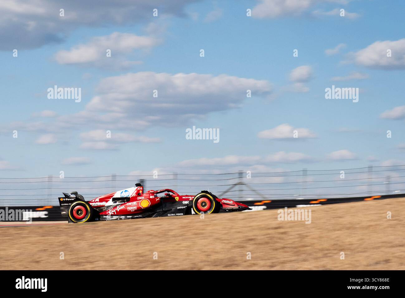 17. Oktober 2025: Charles Leclerc (16) mit dem Scuderia Ferrari HP Team in Aktion Sprint Qualifying beim Formel 1 MSC Cruises United States Grand Prix, Circuit of the Americas. Austin, Texas. Mario Cantu/CSM Stockfoto