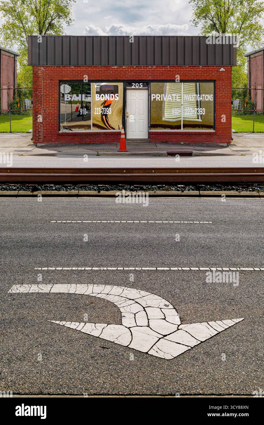 Fantasievolles Bild des Privatdetektorbüros Fayetteville NC Stockfoto