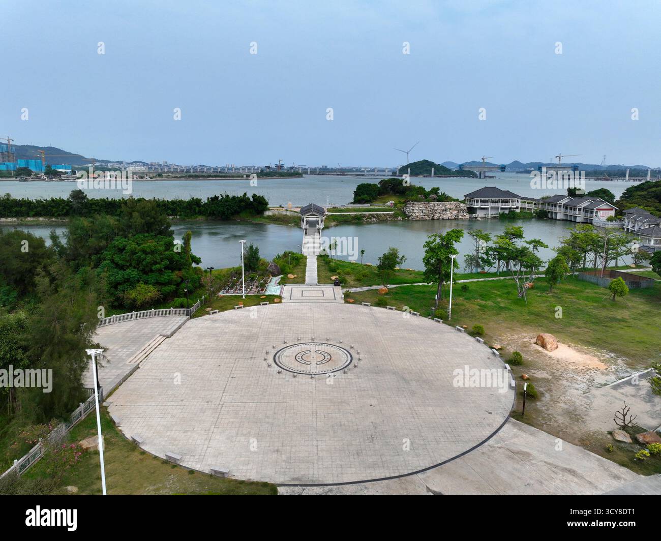 Luftaufnahmen des Luofenggangma Wetland Park im antiken Dorf Fenggang, Shantou City, Provinz Guangdong Stockfoto