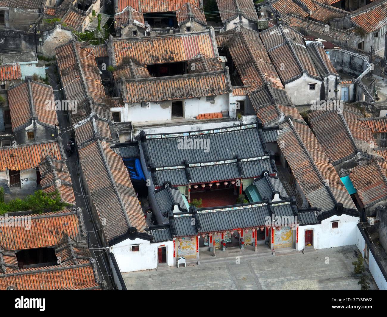 Luftaufnahmen des Luofenggangma Wetland Park im antiken Dorf Fenggang, Shantou City, Provinz Guangdong Stockfoto