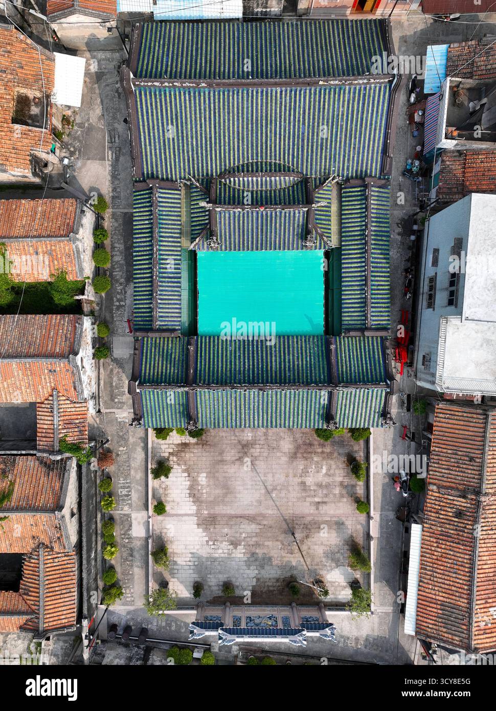 Luftaufnahmen des Luofenggangma Wetland Park im antiken Dorf Fenggang, Shantou City, Provinz Guangdong Stockfoto