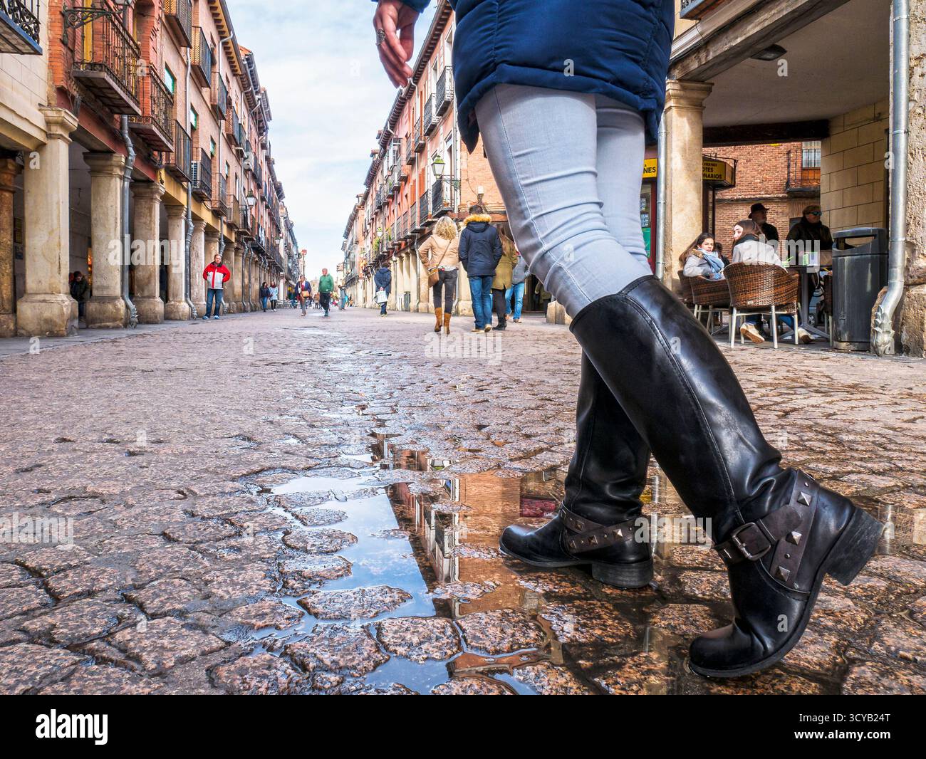 Calle Mayor. Alcalá de Henares. Madrid. España. Stockfoto
