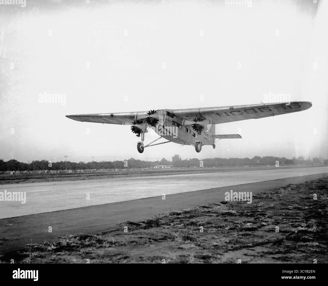 Lingberghs dreimotoriges Ford-Flugzeug Stockfoto