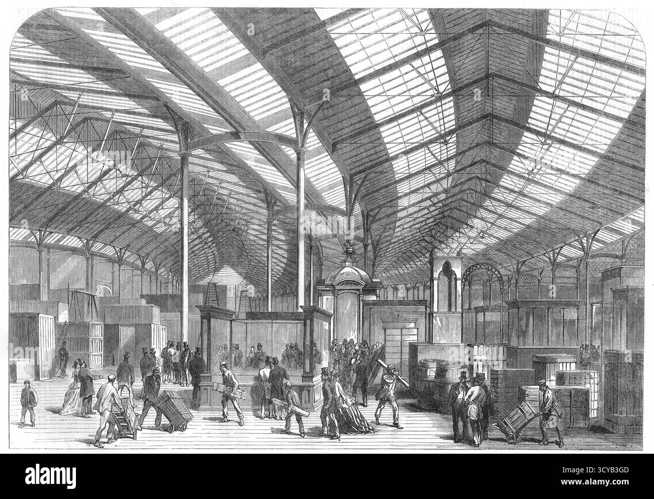 Die englische Abteilung auf der Pariser Internationalen Ausstellung 1867 Stockfoto