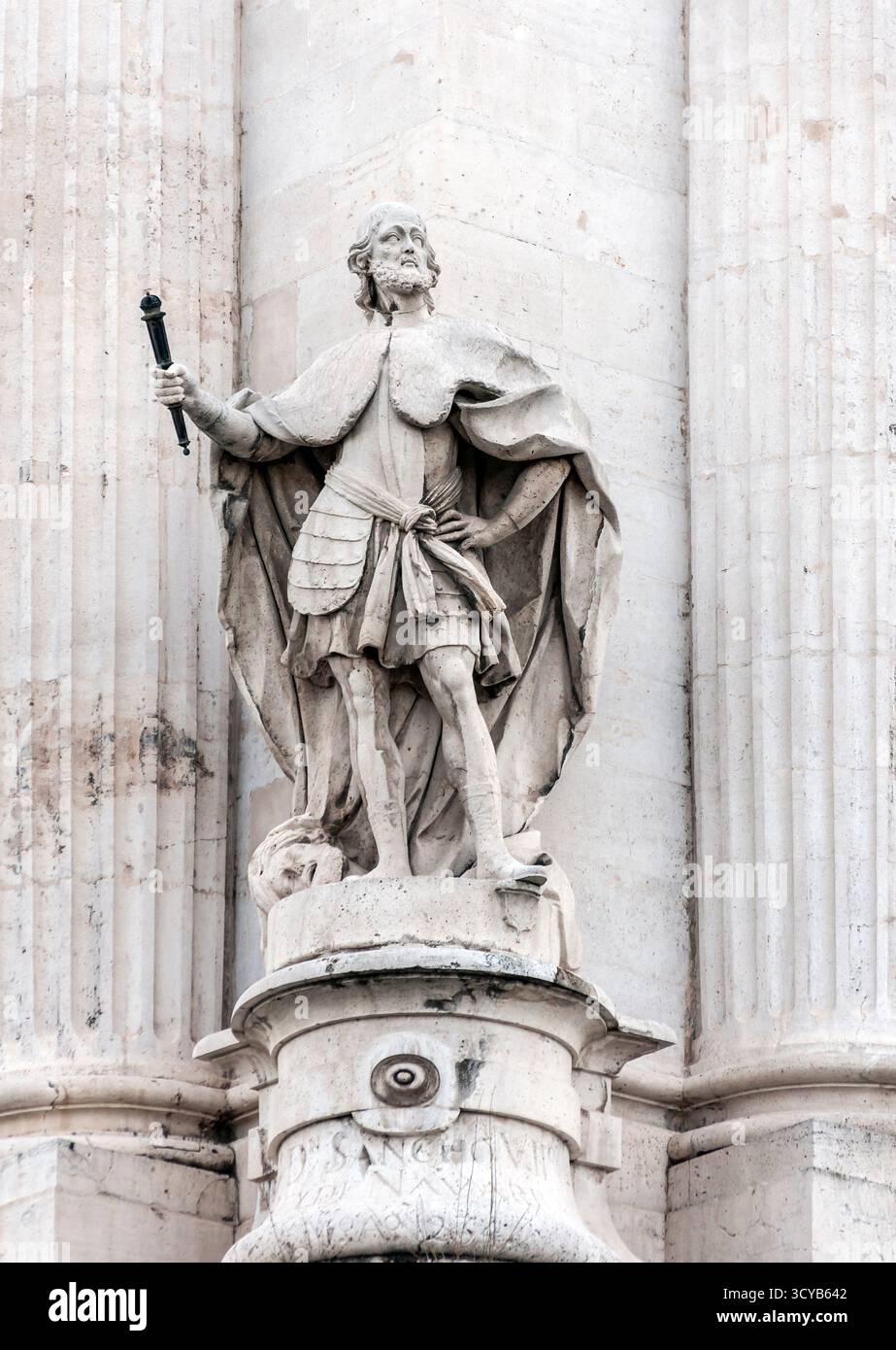 Estatua de Sancho VII de Navarra en el Palacio Real de Madrid. España Stockfoto