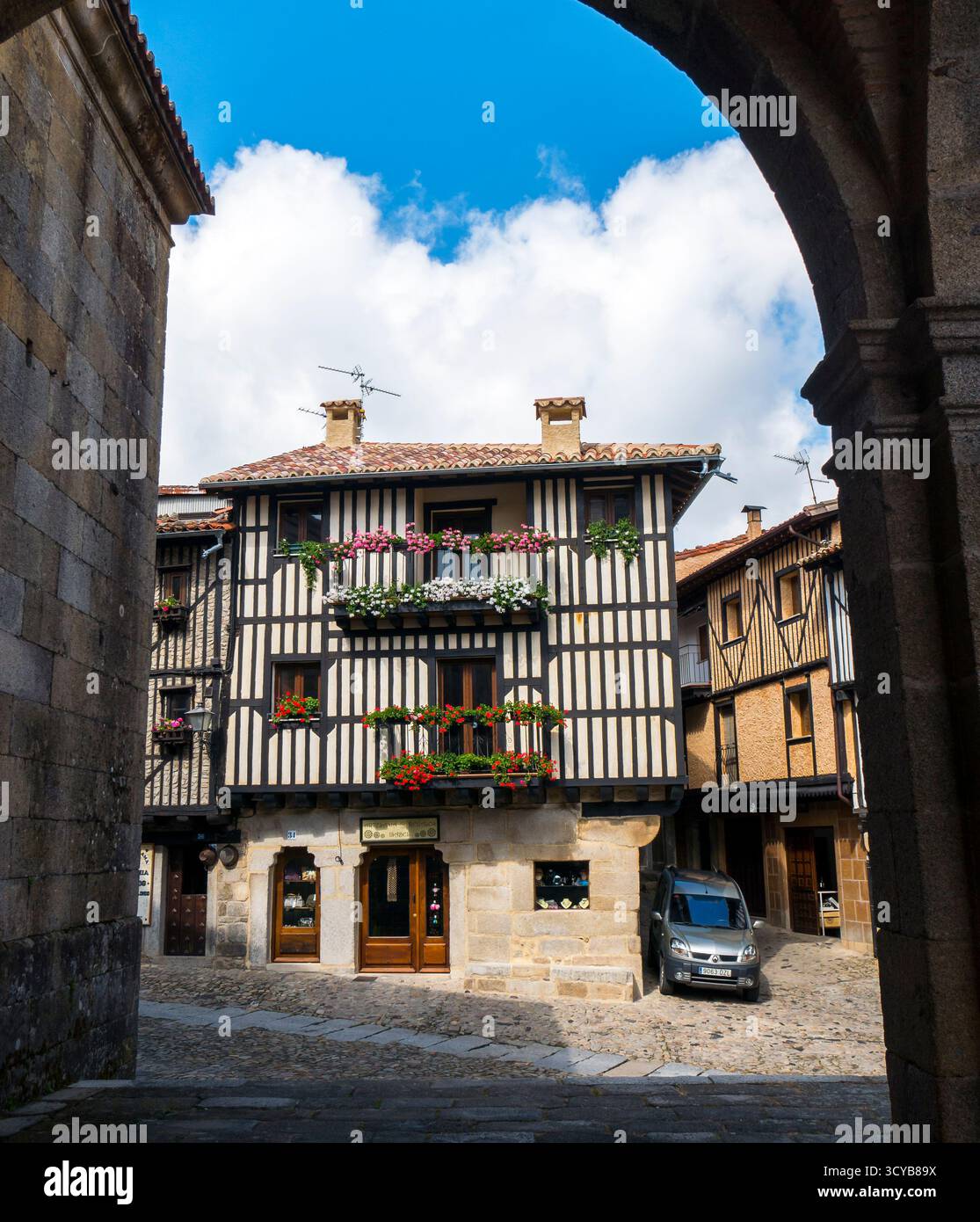 Arquitectura tradicional de La Alberca. Sierra de Francia. Salamanca. Castilla León. España. Stockfoto