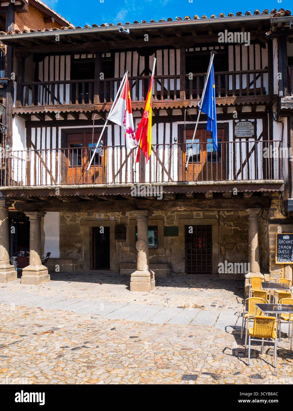 Ayuntamiento de La Alberca. Sierra de Francia. Salamanca. Castilla León. España. Stockfoto