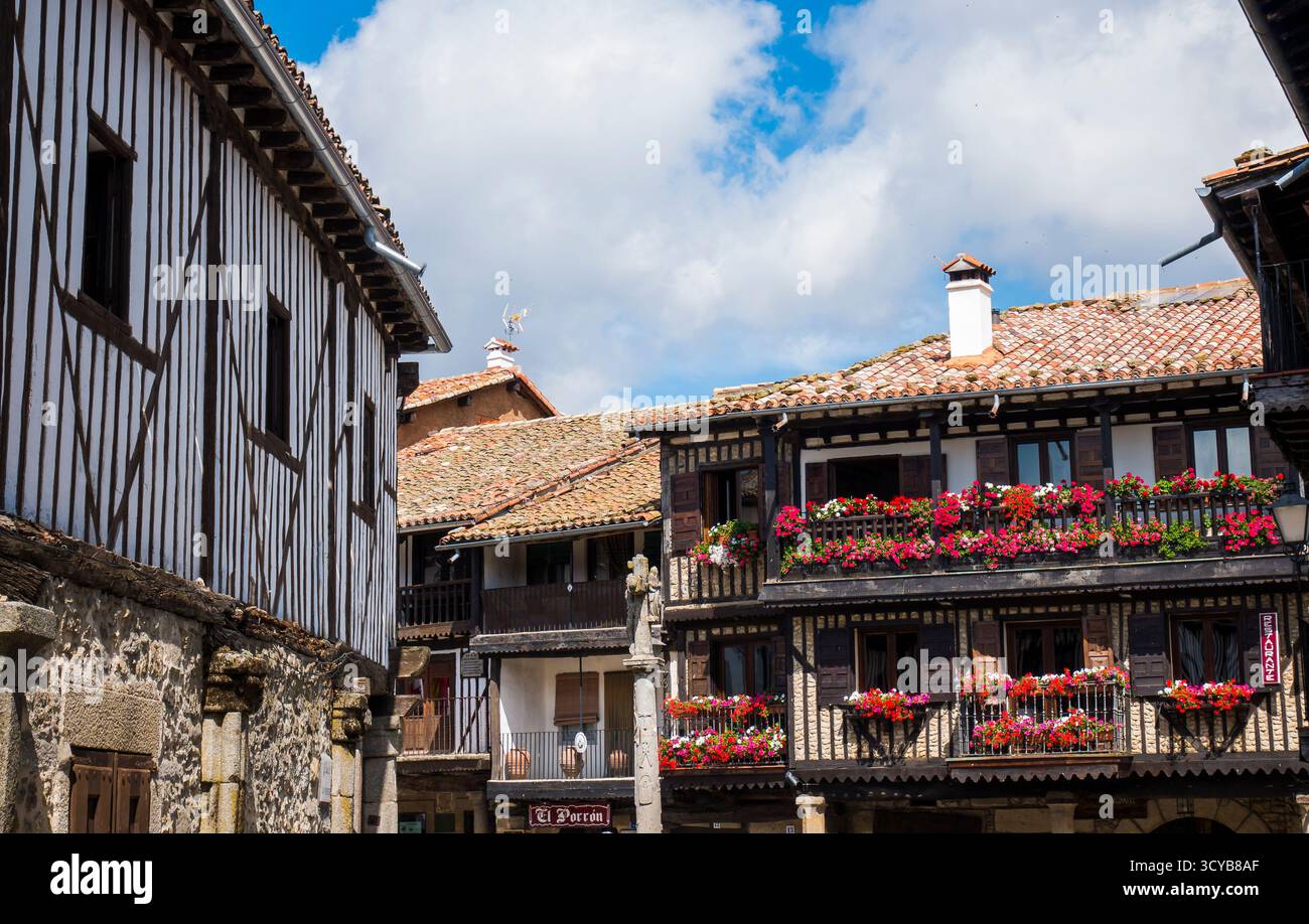 Arquitectura tradicional de La Alberca. Sierra de Francia. Salamanca. Castilla León. España. Stockfoto
