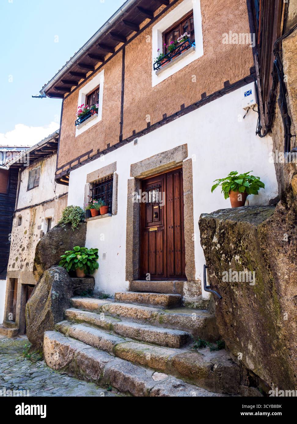 Arquitectura beliebt. La Alberca. Sierra de Francia. Salamanca. Castilla León. España. Stockfoto