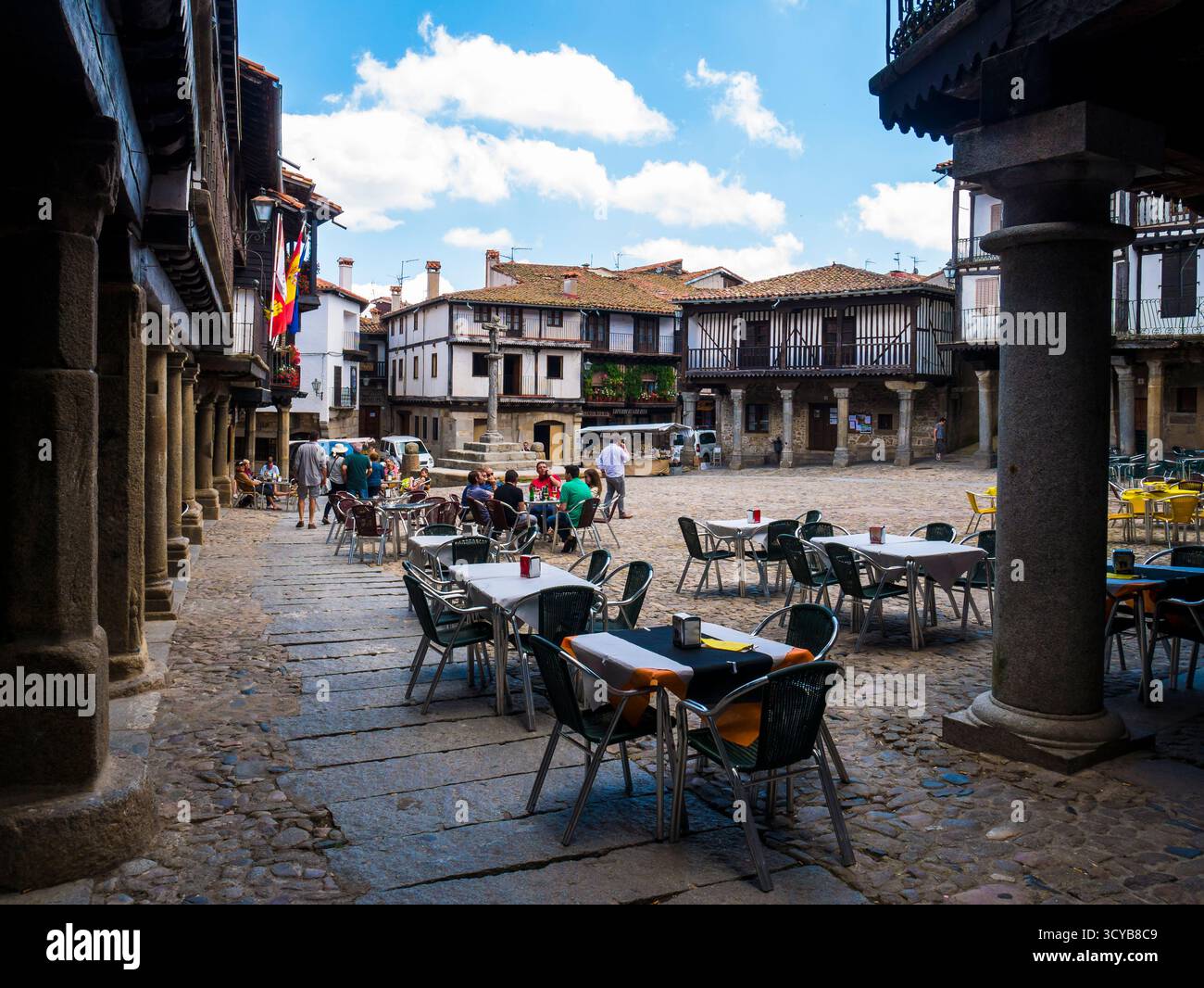 Plaza Mayor de La Alberca. Sierra de Francia. Salamanca. Castilla León. España. Stockfoto
