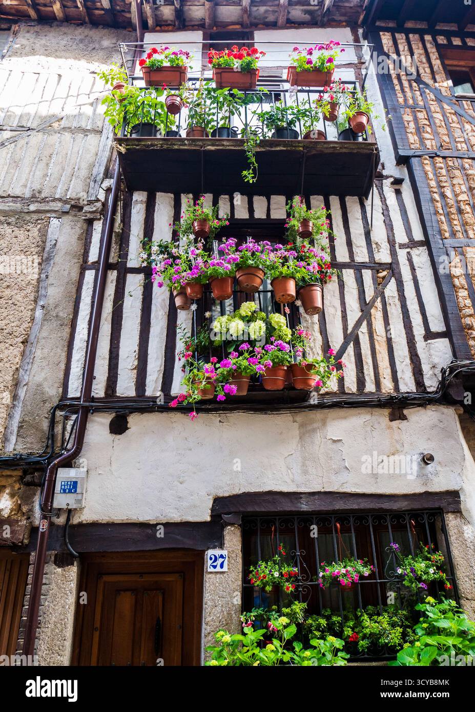 Arquitectura tradicional. La Alberca. Sierra de Francia. Salamanca. Castilla León. España. Stockfoto