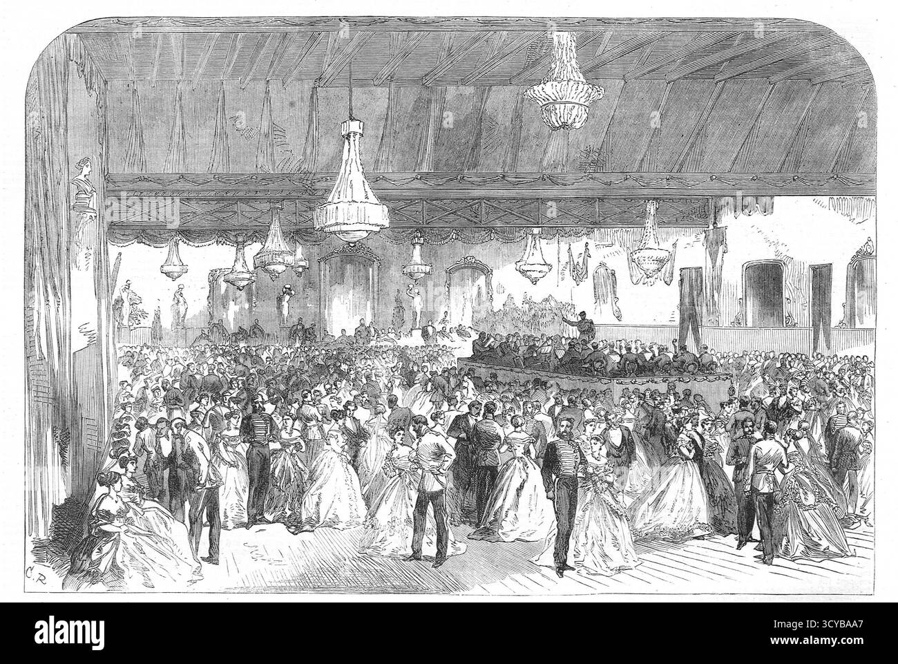 Ball von der Honourable Artillery Company im Armoury, Finsbury, London, 1867 Stockfoto