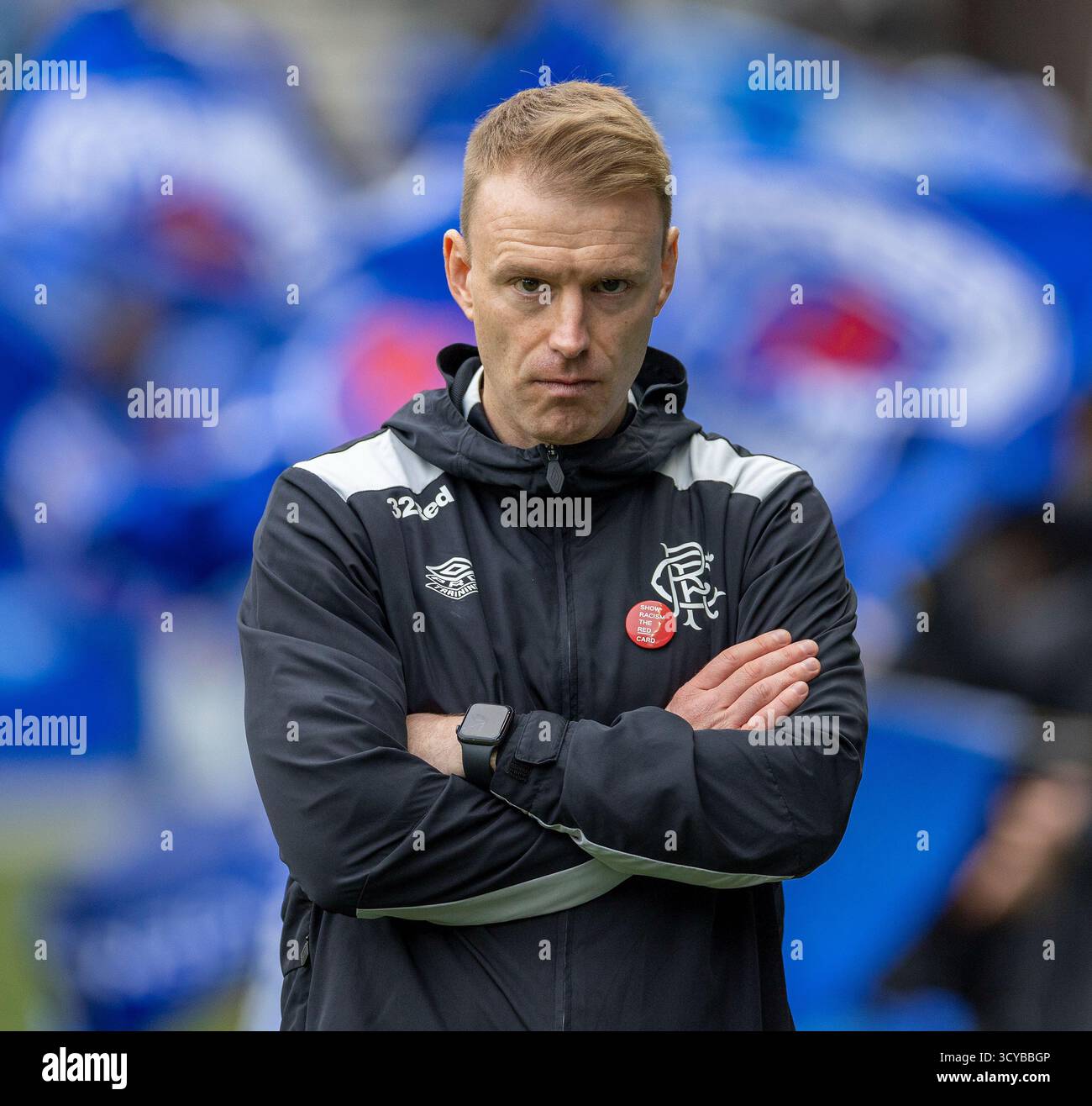 Ibrox Stadium, Glasgow, Großbritannien. Oktober 2025. Scottish Premiership Football, Rangers gegen Dundee United; Rangers Interimsmanager Steven Smith Credit: Action Plus Sports/Alamy Live News Stockfoto