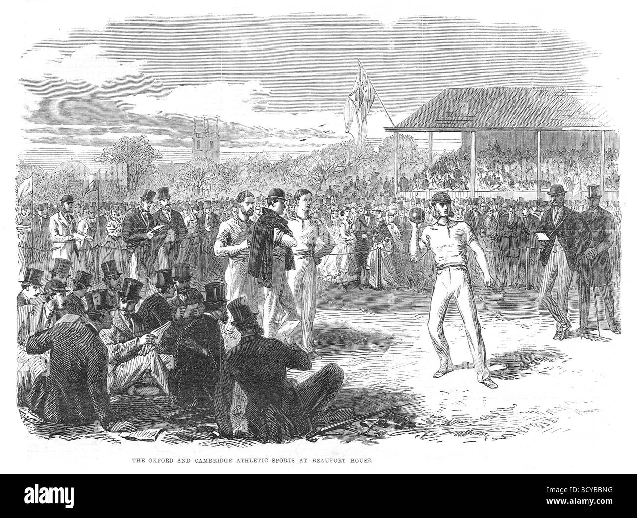Die Oxford and Cambridge Athletic Sports im Beaufort House. 1867 Stockfoto