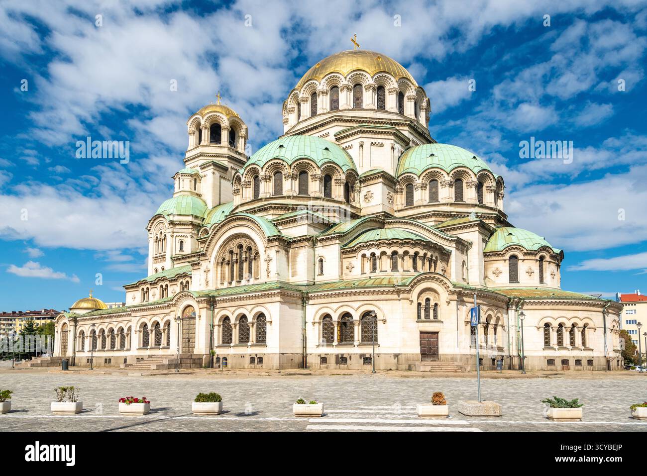 Alexander-Newski-Kathedrale in Sofia, Bulgarien. Die Kathedrale wurde zwischen 1882 und 1912 im neobyzantinischen Stil erbaut. Stockfoto