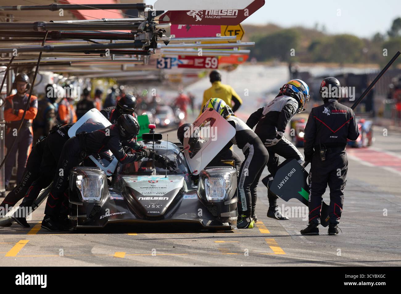 John FALB (GBR), James ALLEN (GBR) und Sergio SETTE CAMARA (BRA) fahren für NIELSEN RACING (GBR) in einem Oreca 07 - Gibson während der European Le Mans Series Stockfoto