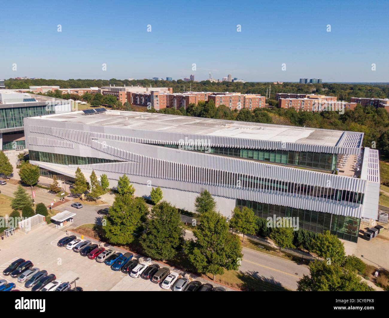 Bilder der Sunny Aerial Drone vom Centennial Campus der North Carolina State University in Raleigh North Carolina Stockfoto