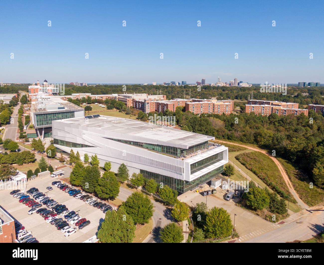Bilder der Sunny Aerial Drone vom Centennial Campus der North Carolina State University in Raleigh North Carolina Stockfoto