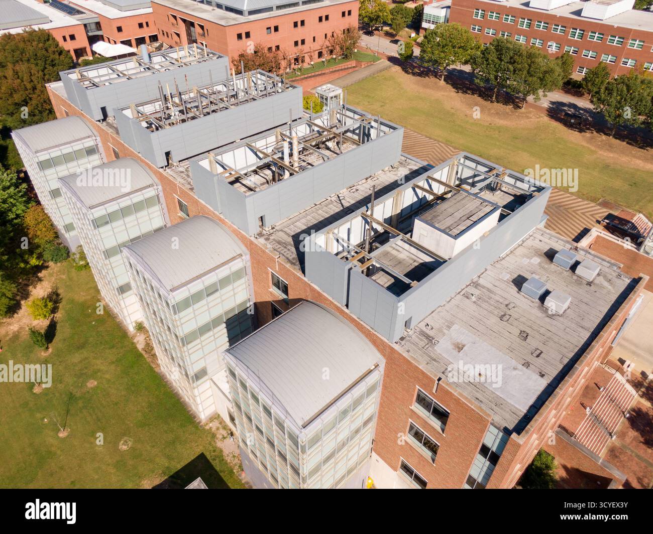 Bilder der Sunny Aerial Drone vom Centennial Campus der North Carolina State University in Raleigh North Carolina Stockfoto