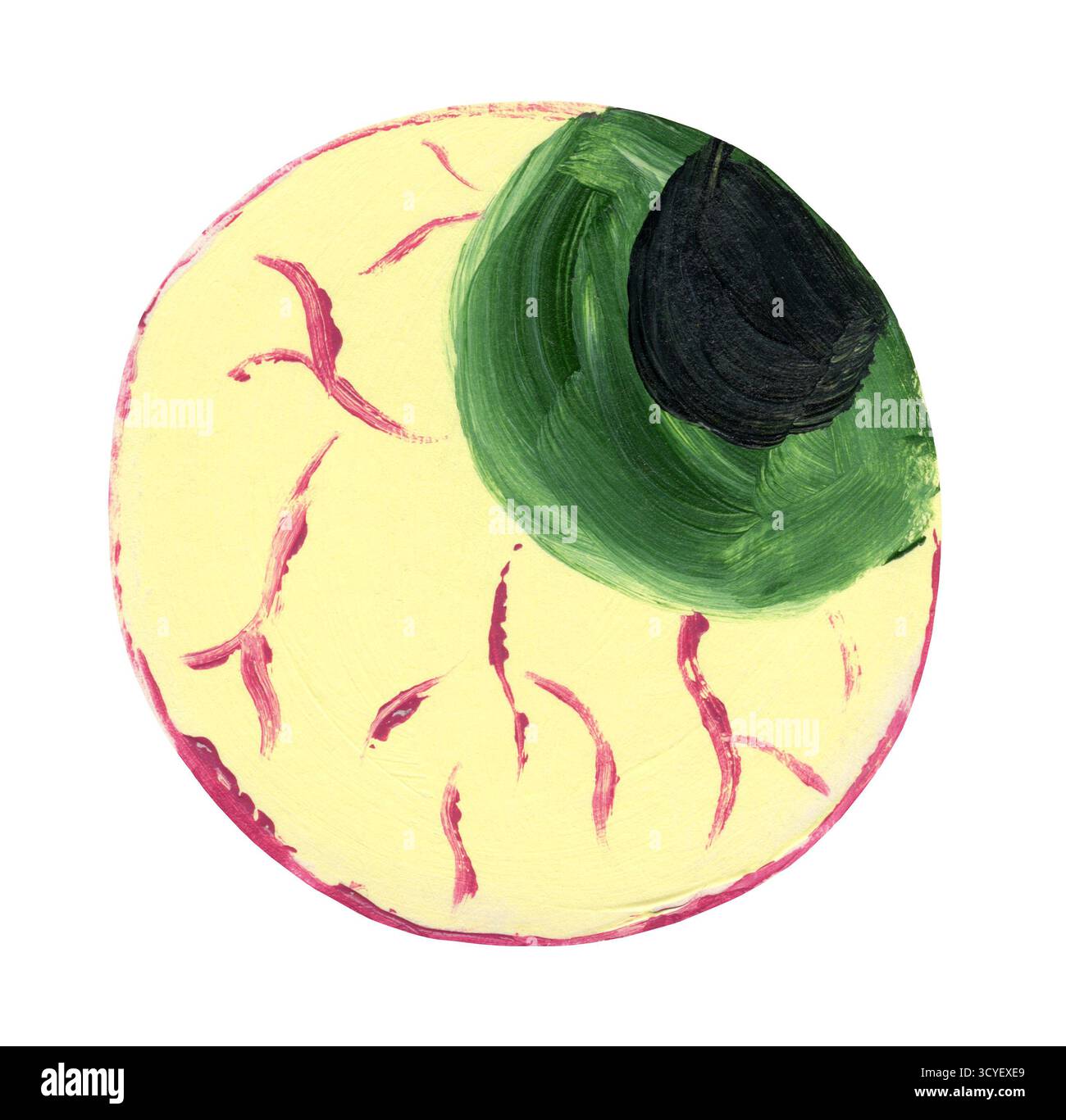 Handgemaltes Dead-Eye-Halloween-Dekor Stockfoto