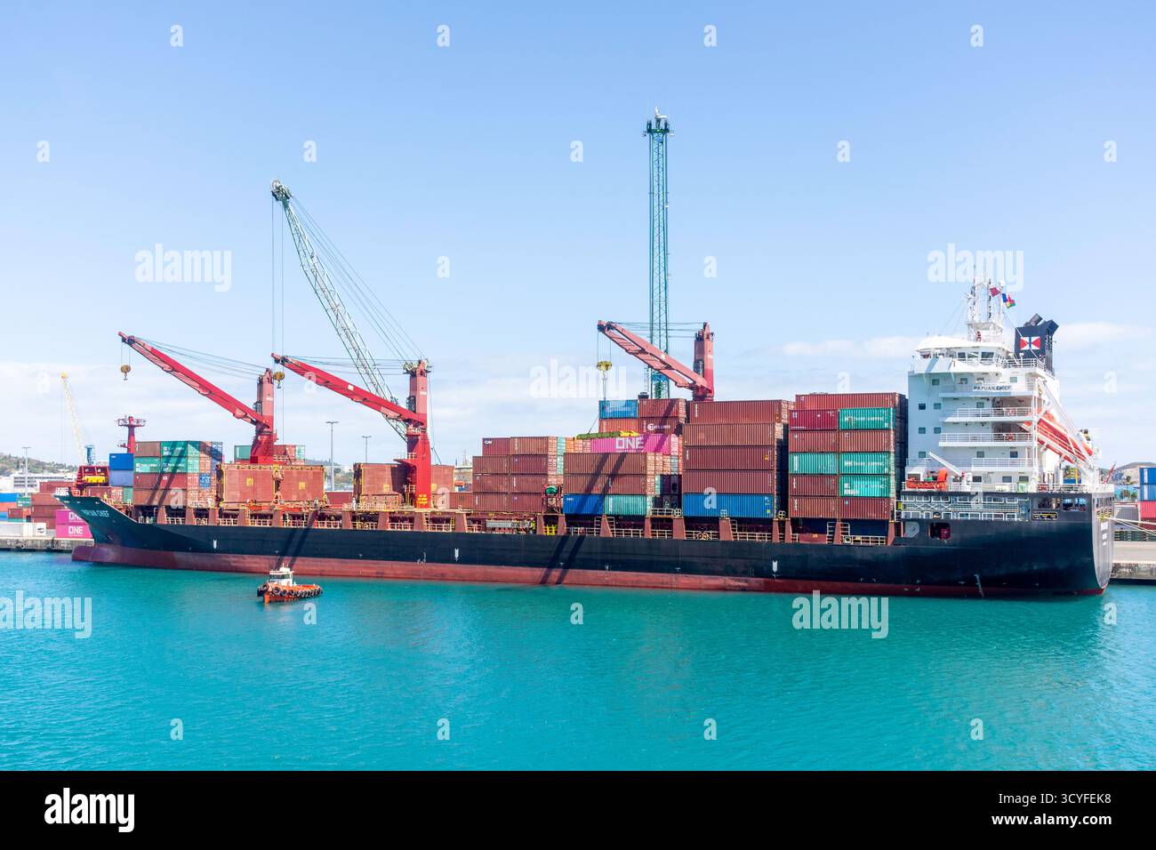 Containerhafen (Port Autonome de Nouméa), Nouméa, Grand Terre (Le Caillou), Neukaledonien (Nouvelle-Calédonie), Melanesien, Pazifik Stockfoto