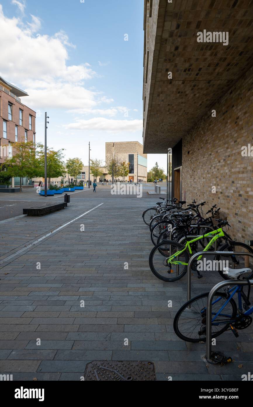 Zeitgenössische, moderne Architektur in Eddington, University of Cambridge, England. Stockfoto
