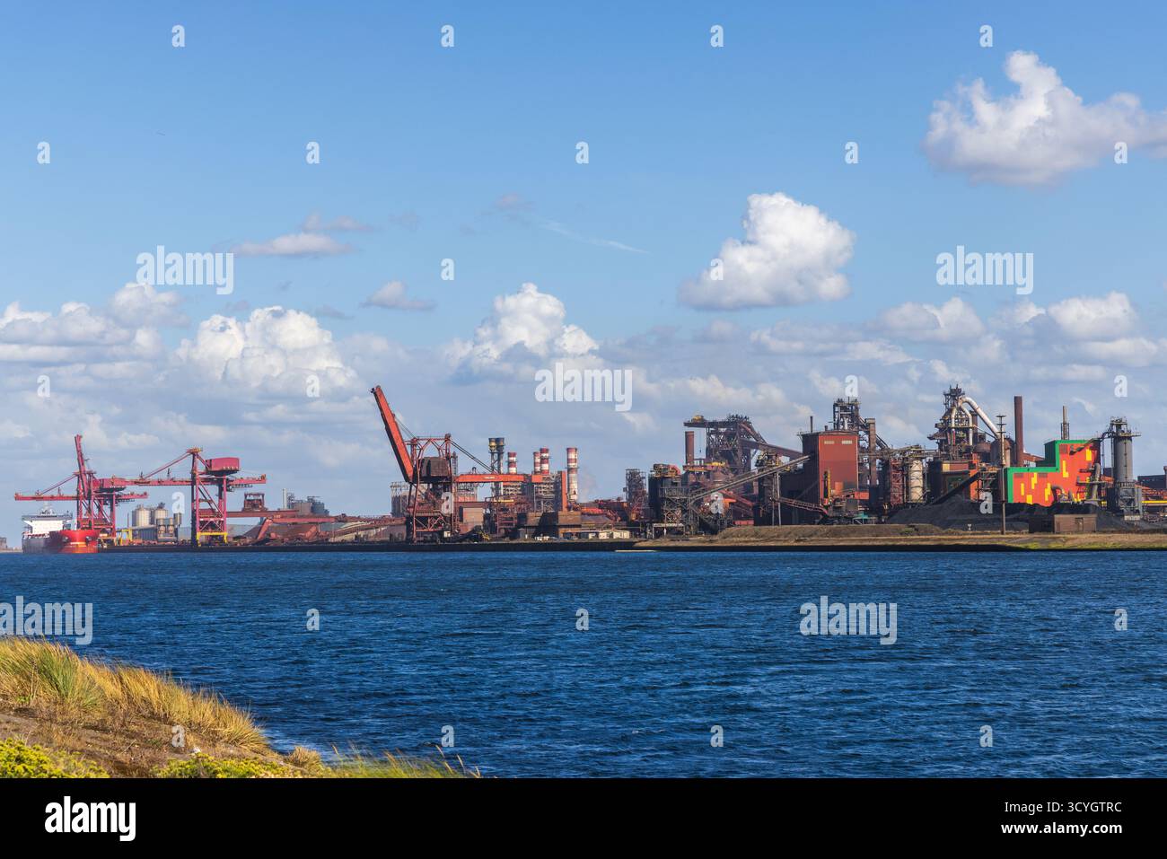 Industriegebiet Dünkirchen, Nordfrankreich Stockfoto