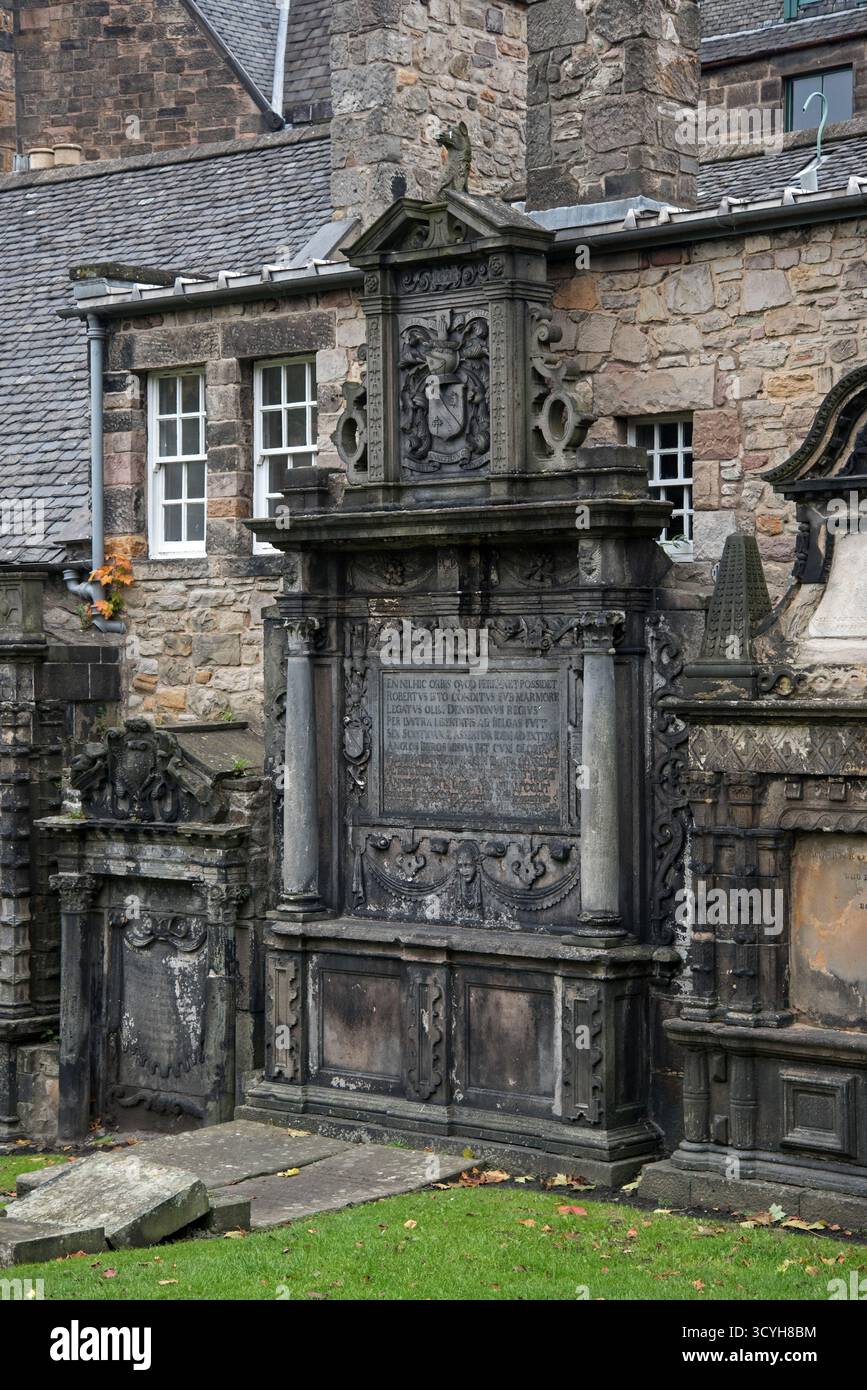 Grab von Sir Robert vom Dennistoun Mountjoy, 1626 König Botschafter und Konservator der schottischen Privilegien in den Niederlanden. Stockfoto