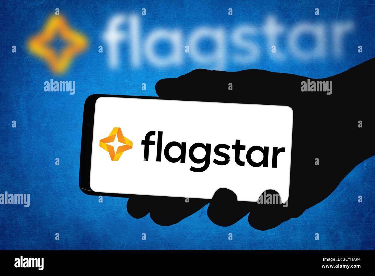 Flagstar Commercial Bank Logo auf Mobilgerät angezeigt Stockfoto