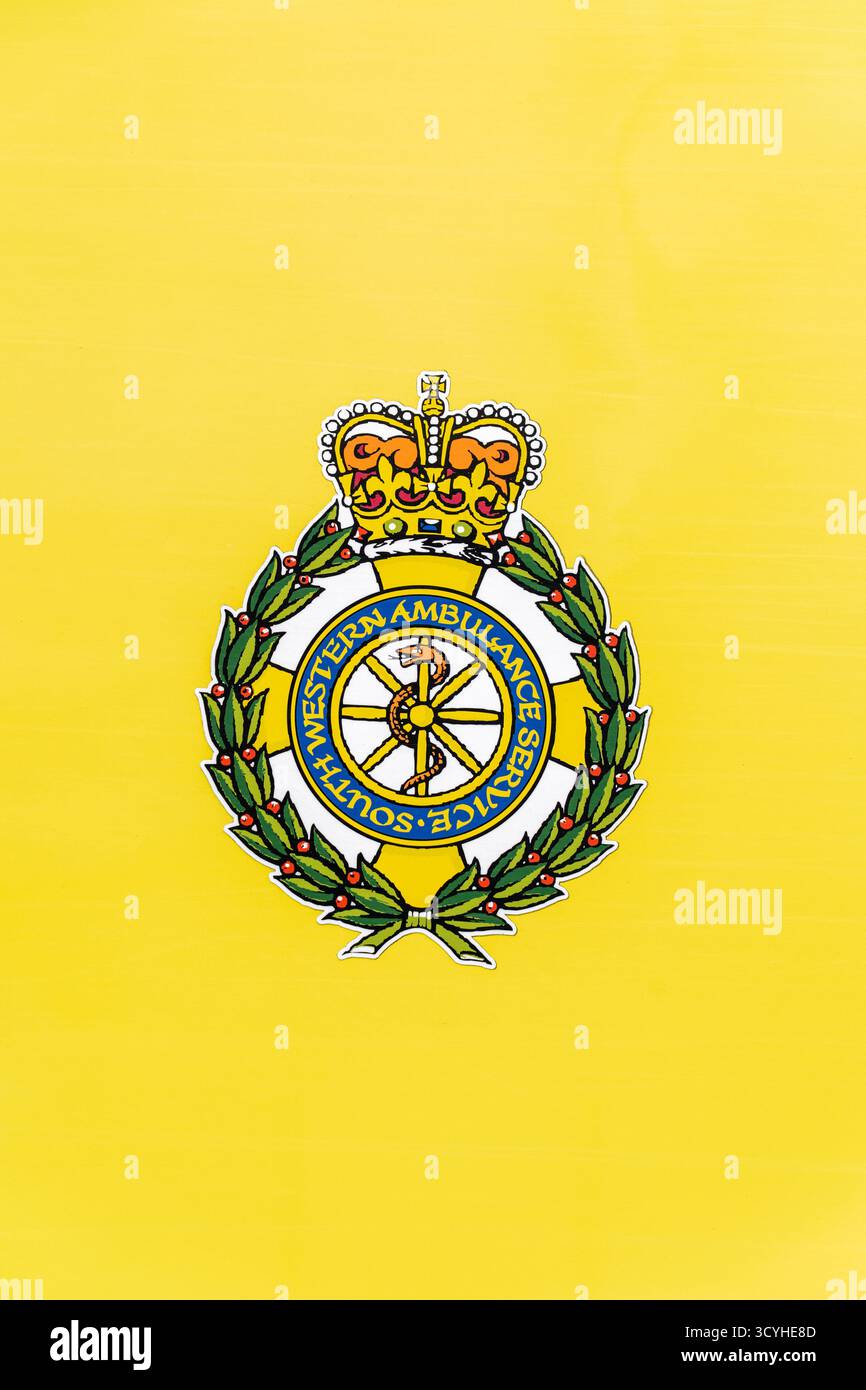 Emblem des South Western Ambulance Service Stockfoto
