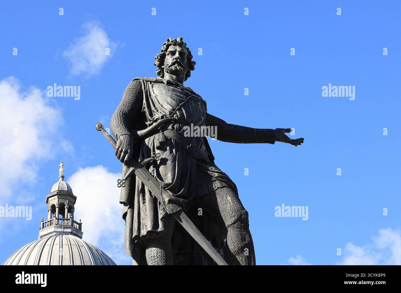 Die Statue von Braveheart William Wallace, einem schottischen Ritter, einer der wichtigsten Führer während des ersten schottischen Unabhängigkeitskrieges, wurde 1305 gefangen genommen. Stockfoto