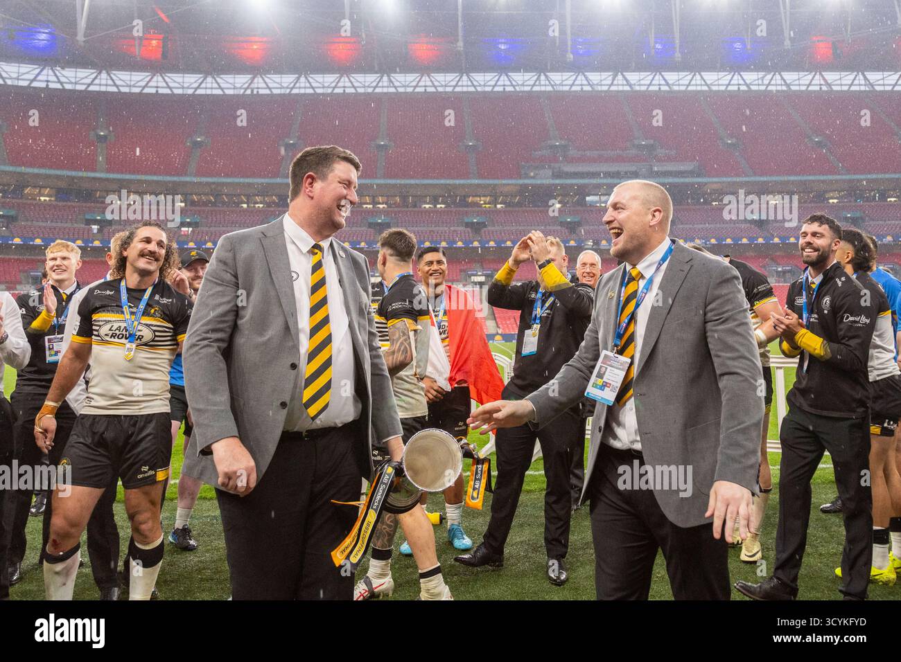 Clint Goodchild und Mark Applegarth haben 2025 in Wembley den 1895 Cup gewonnen Stockfoto