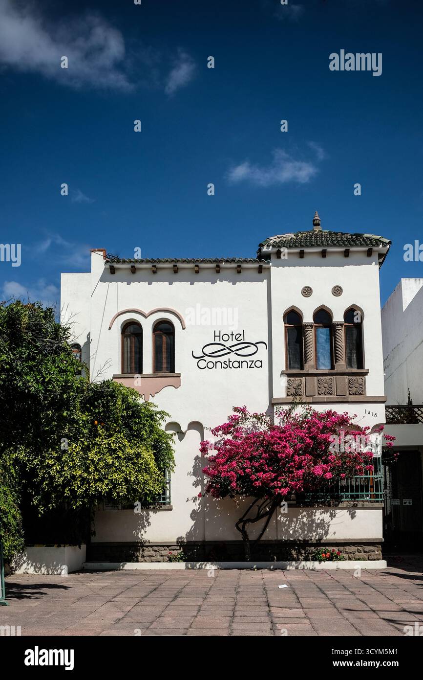 Das Hotel Casa Constanza in San Luis Potosí, Mexiko ist ein Boutique-Hotel in der Venustiano Carranza Avenue, Tequisquiapan Viertel Stockfoto