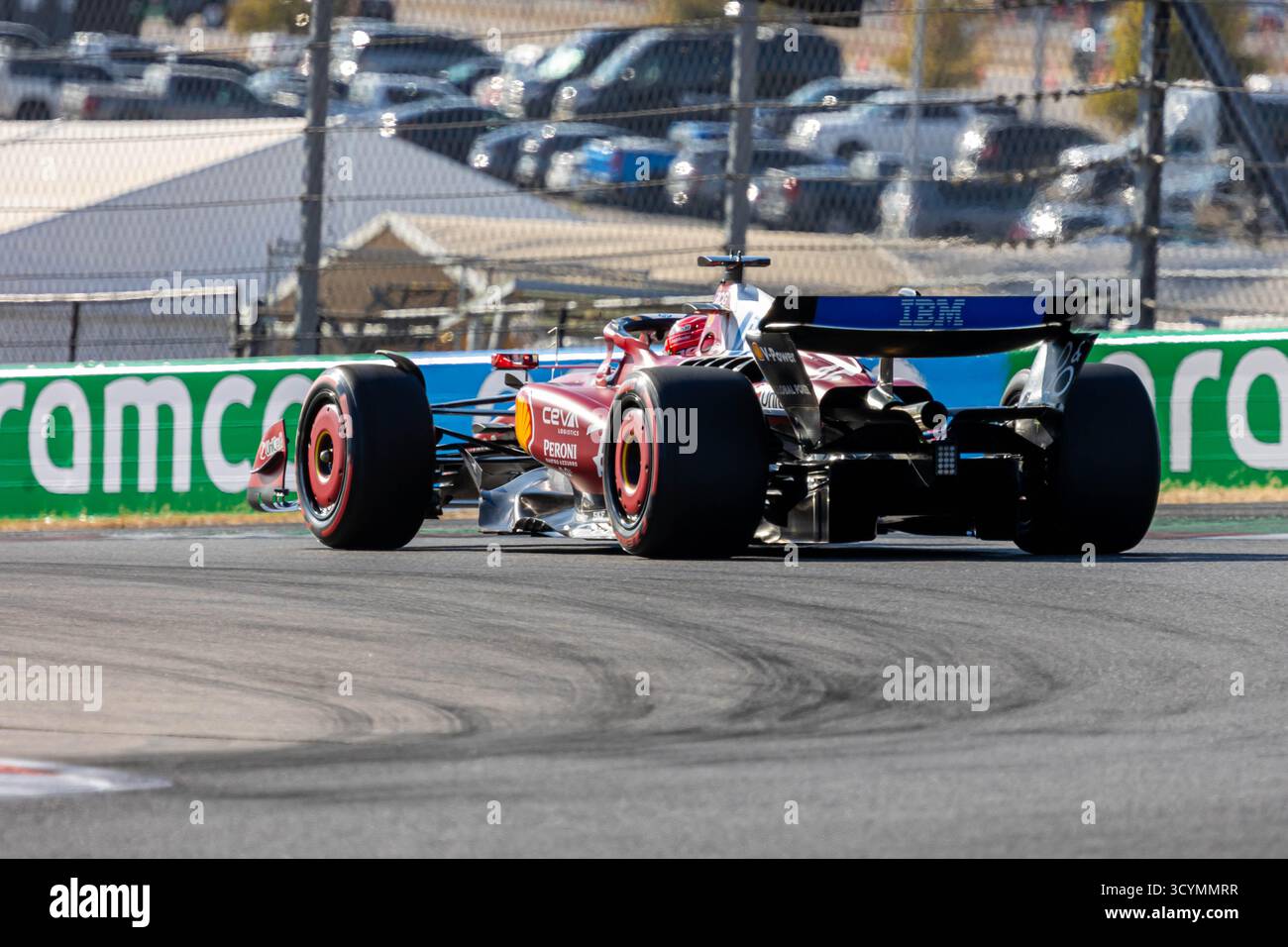Austin, Texas, USA, 18. Oktober 2025, Charles Leclerc, Ferrari, während des Qualifying Day F1, Copyright: Filip Skripko/Alamy Live News Stockfoto