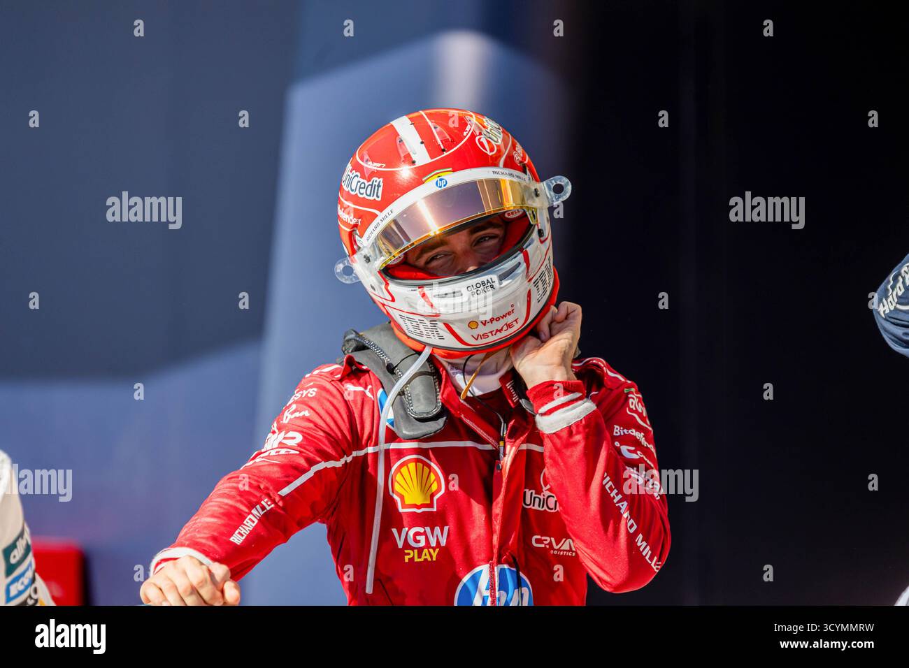 Austin, Texas, USA, 19. Oktober 2025, Charles Leclerc, Ferrari, während des Renntages F1, Copyright: Filip Skripko/Alamy Live News Stockfoto