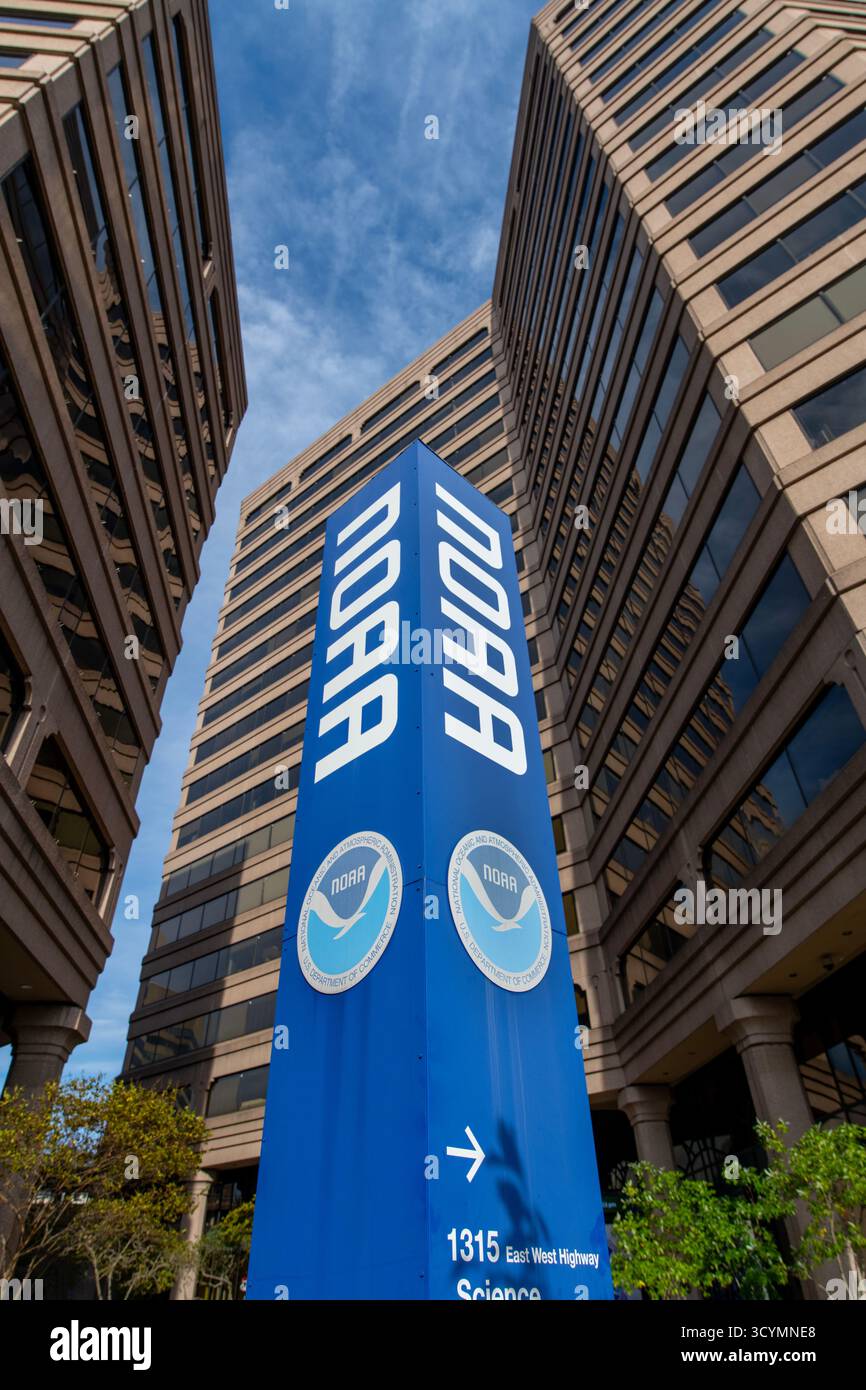 USA Maryland MD NOAA National Oceanic and Atmospheric Administration Wetterklimaforschung Stürme Hurrikane Stockfoto