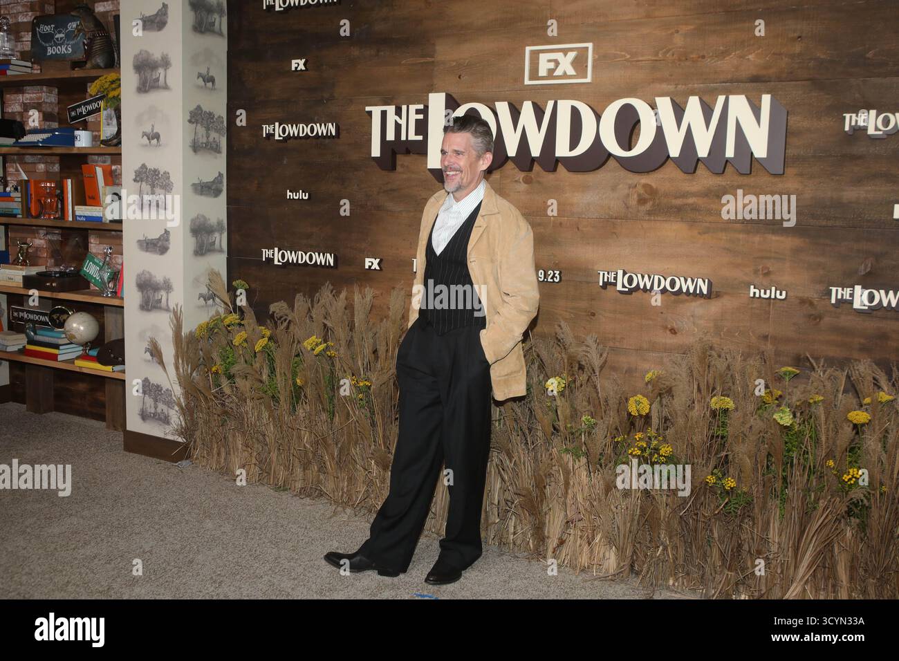 Red Carpet Event für die Premiere von FX’s The Lowdown in der Brooklyn Academy of Music mit: Ethan Hawke Where: New York, New York, United States When: 17 Sep 2025 Credit: Udo Salters/WENN Stockfoto