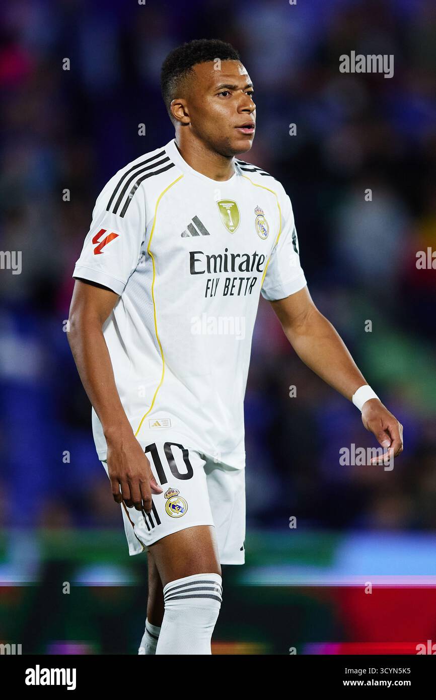 GETAFE, SPANIEN - 19. OKTOBER: Kylian Mbappe von Real Madrid während des LaLiga EA Sports Matches zwischen Getafe CF und Real Madrid CF im Coliseum Alfonso Perez am 19. Oktober 2025 in Getafe, Spanien. (Foto: QSP) Guthaben: QSP/Alamy Live News Stockfoto