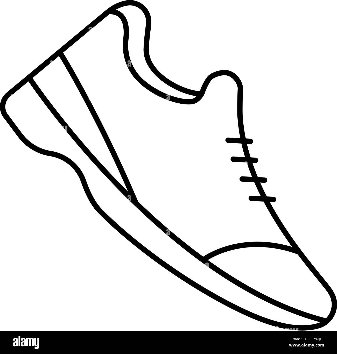 Schuhe Line Style handgezeichnetes Symbol, isolierte Vektorillustration Stock Vektor